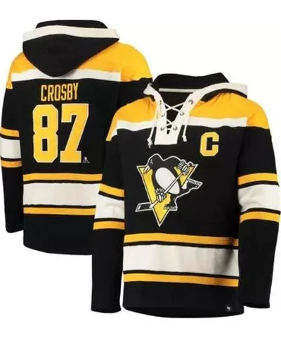 '47 Men's NHL Sidney Crosby Pittsburgh Penguins Player Name & Number Lacer Pullover Hoodie