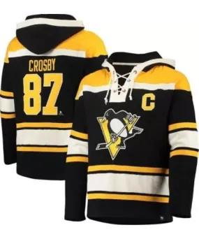 '47 Men's NHL Sidney Crosby Pittsburgh Penguins Player Name & Number Lacer Pullover Hoodie