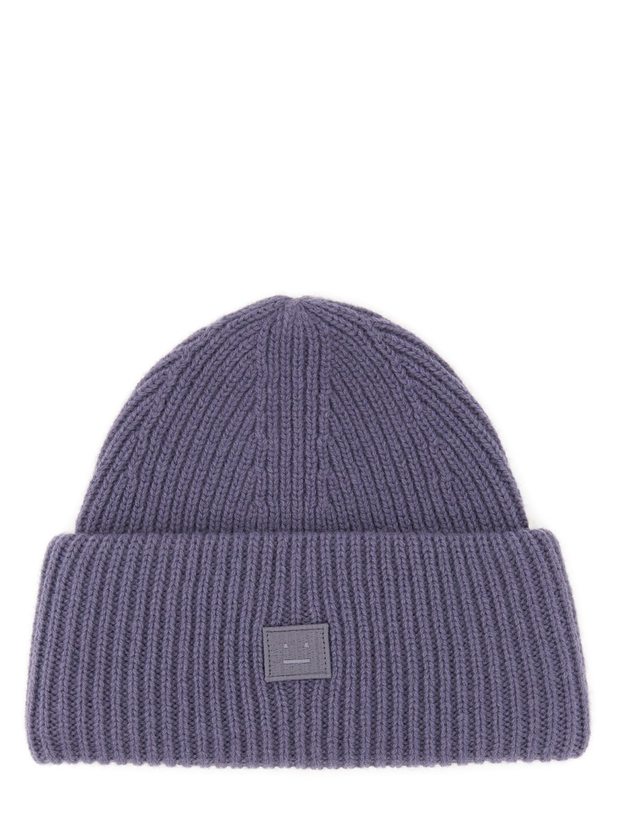 ACNE STUDIOS    BEANIE HAT WITH PATCH FACE