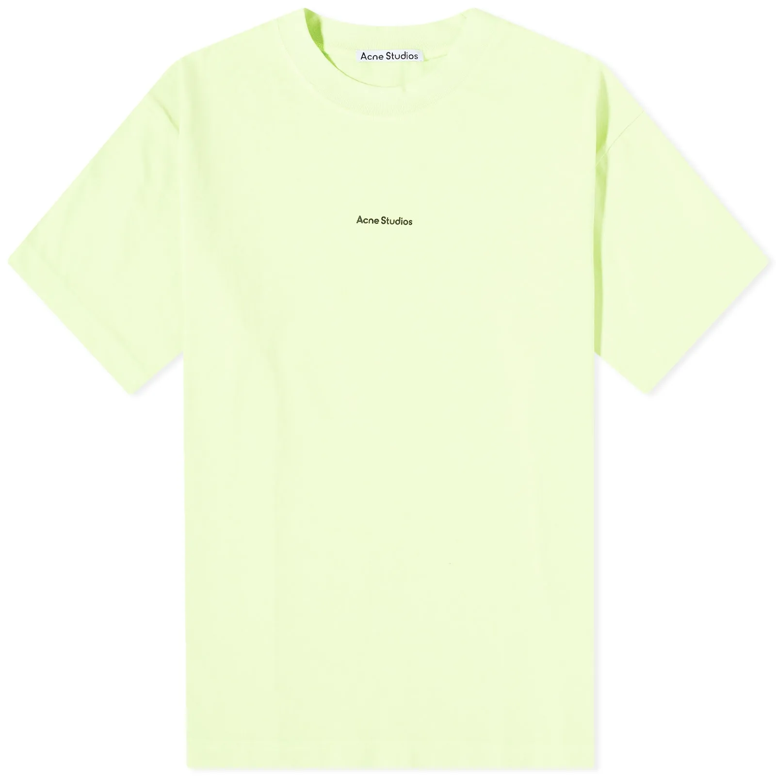 Acne Studios Extorr Stamp T-ShirtFluo Green