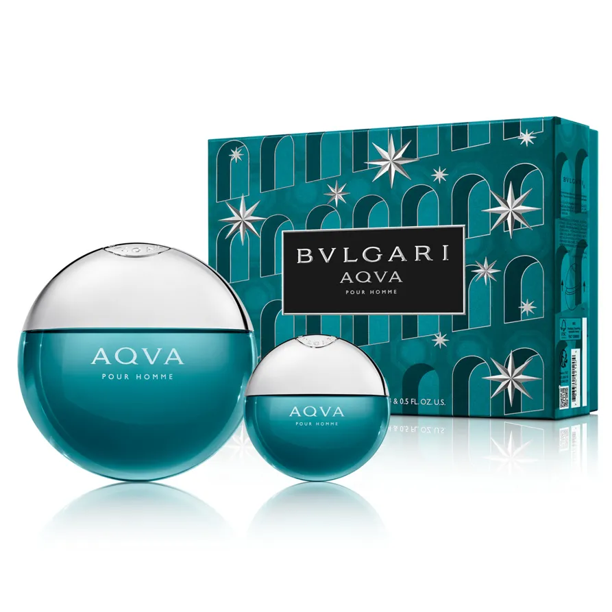 Aqva Pour Homme by Bvlgari 100ml EDT 2 Piece Gift Set