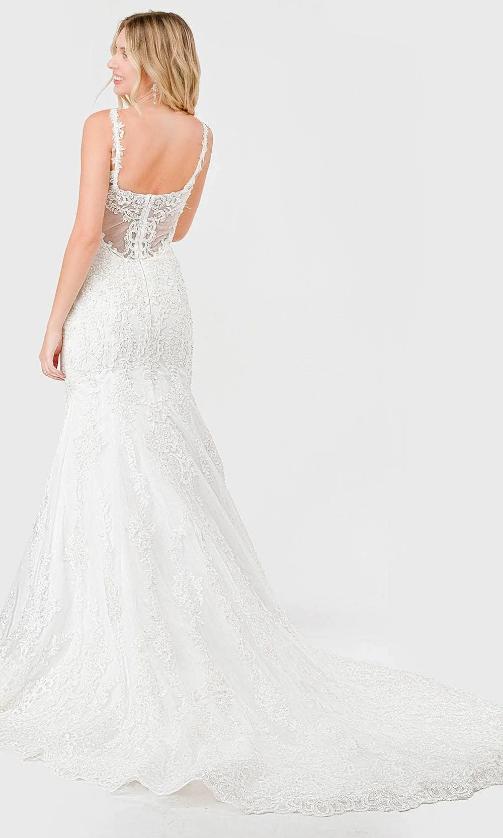 Aspeed Design MS0009 - Lace Appliqued Trumpet Bridal Dress