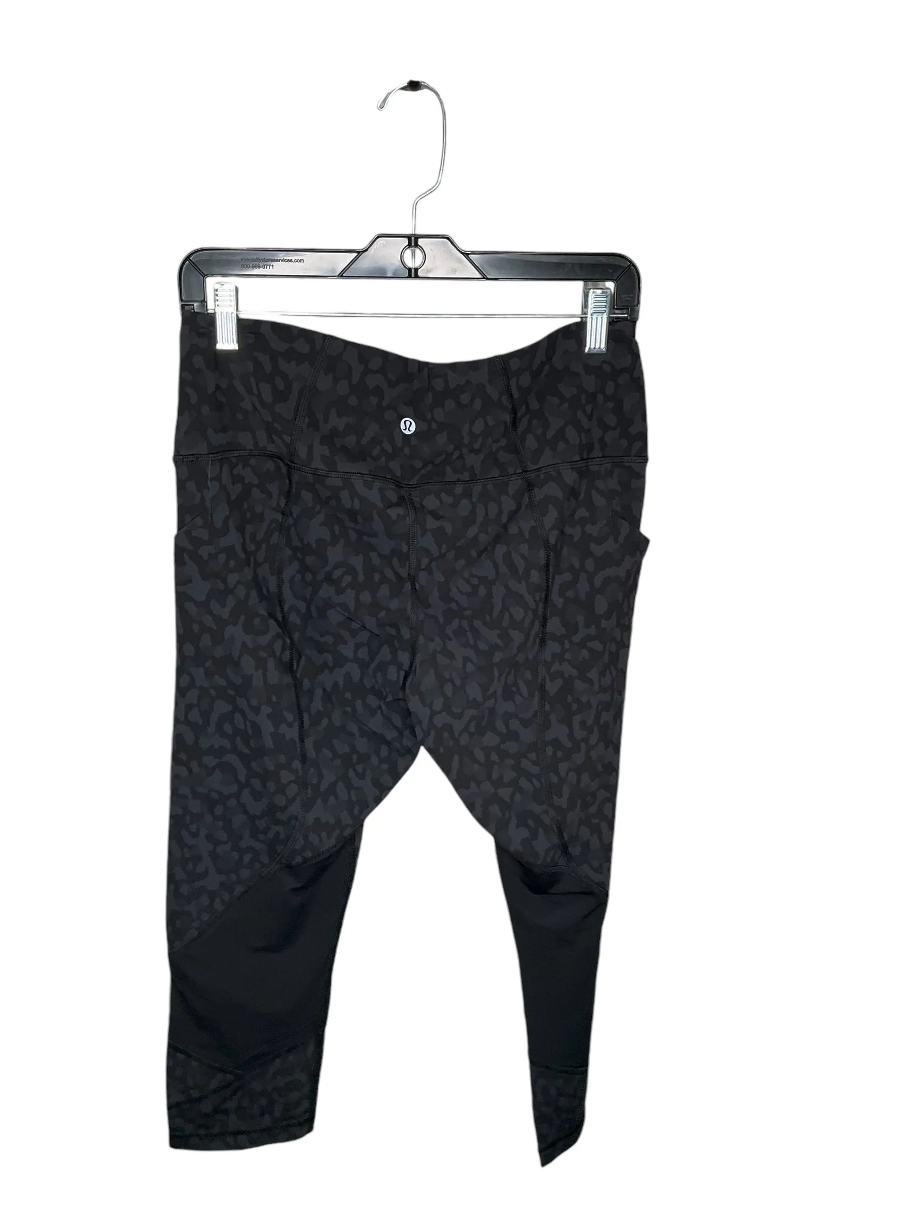 Athletic Leggings By Lululemon In Black & Grey, Size: 10