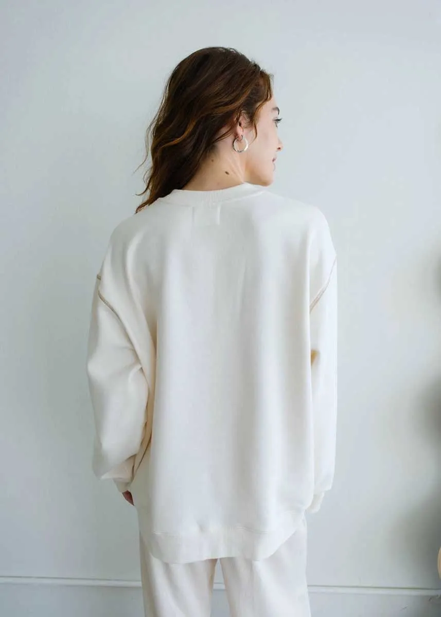 Ava Knit Crew Neck - Ivory