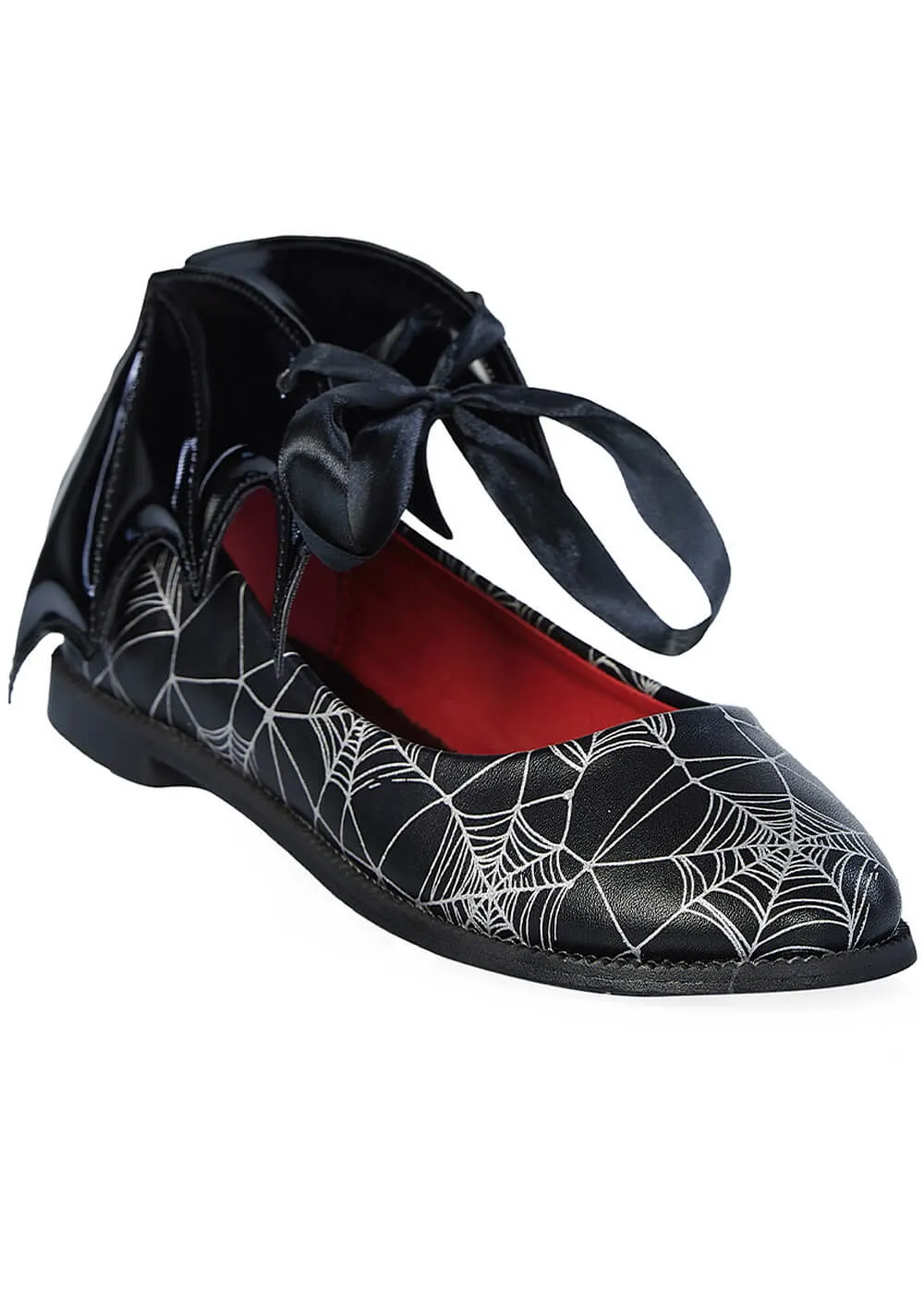 Banned Dead Of Night Bat Spiderweb Ballerina's Black