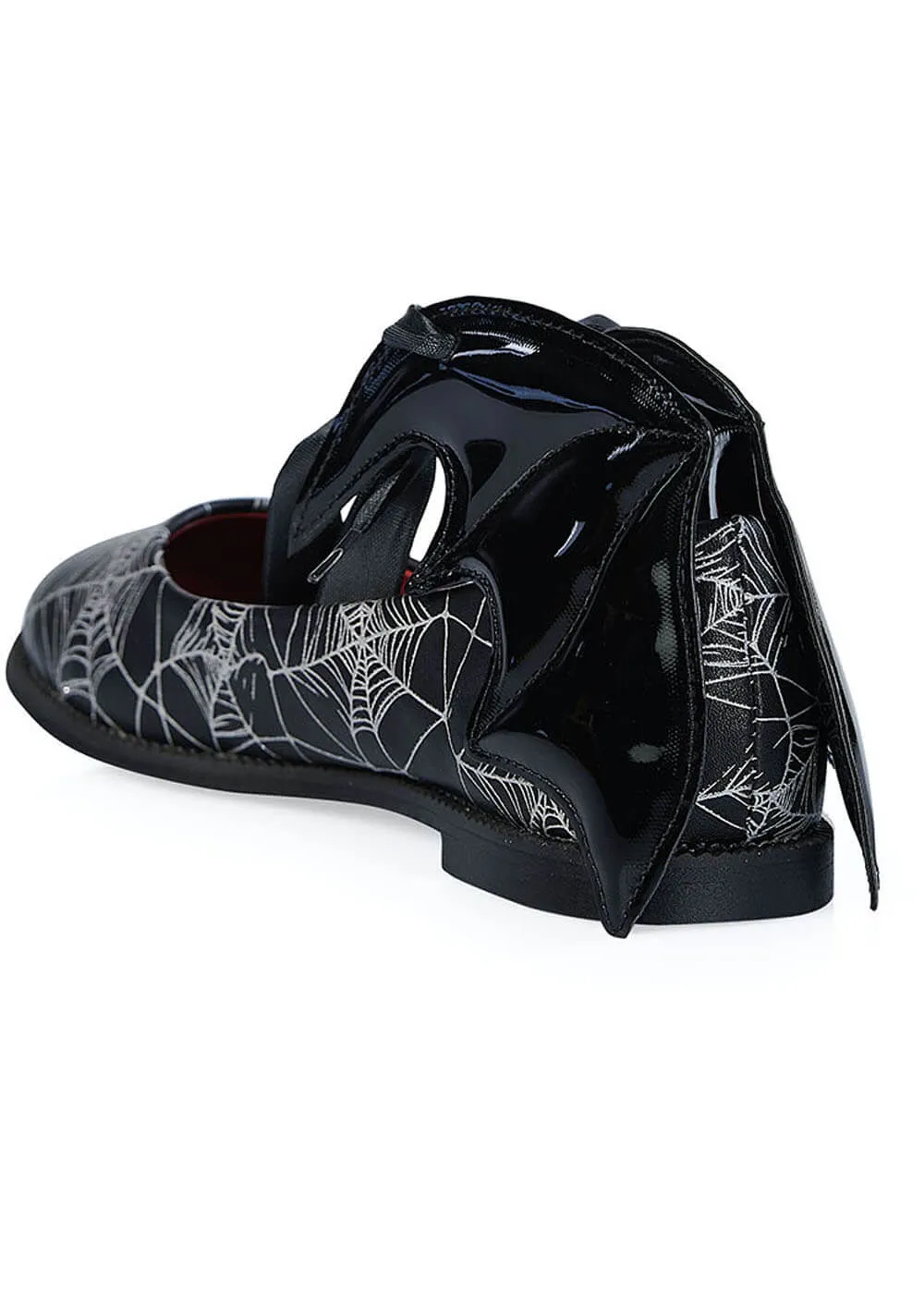 Banned Dead Of Night Bat Spiderweb Ballerina's Black