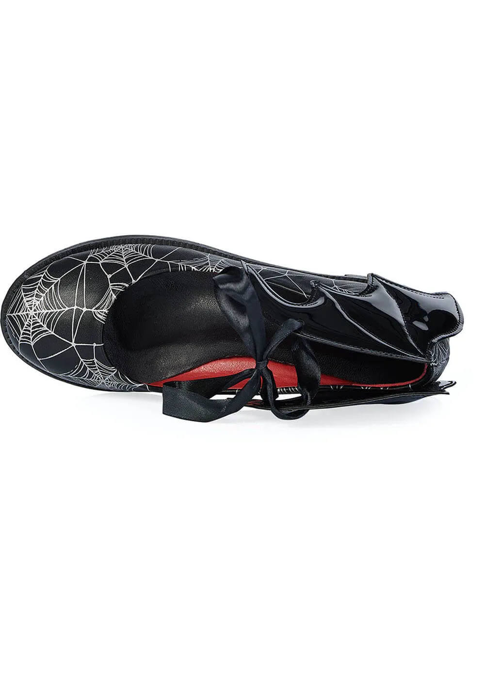 Banned Dead Of Night Bat Spiderweb Ballerina's Black