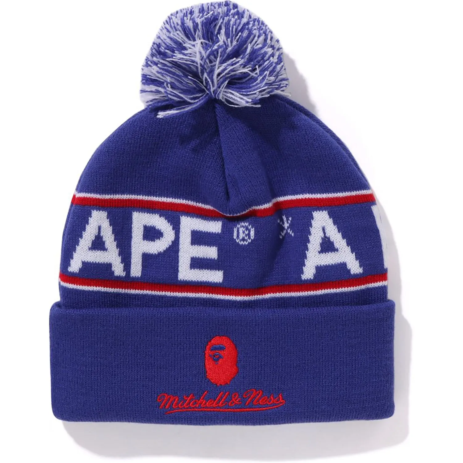 BAPE X MITCHELL & NESS NHL POM BEANIE MENS