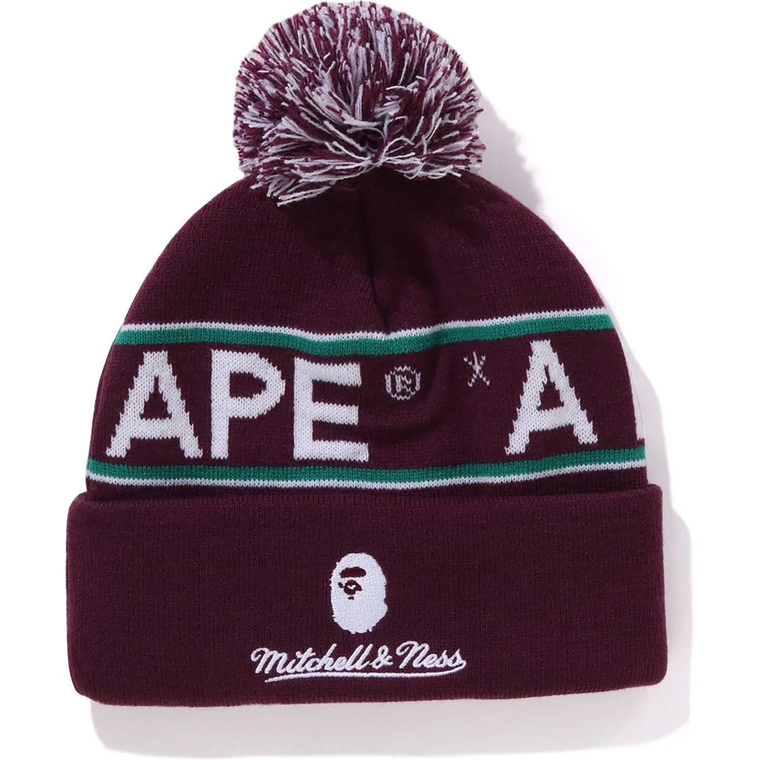 BAPE X MITCHELL & NESS NHL POM BEANIE MENS