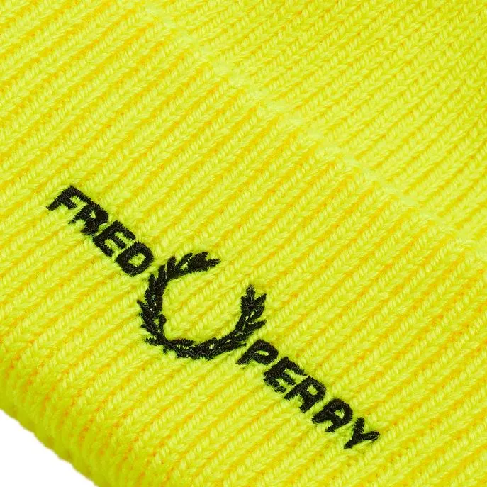 BEANIE WITH EMBROIDERED LOGO Man Fluo yellow