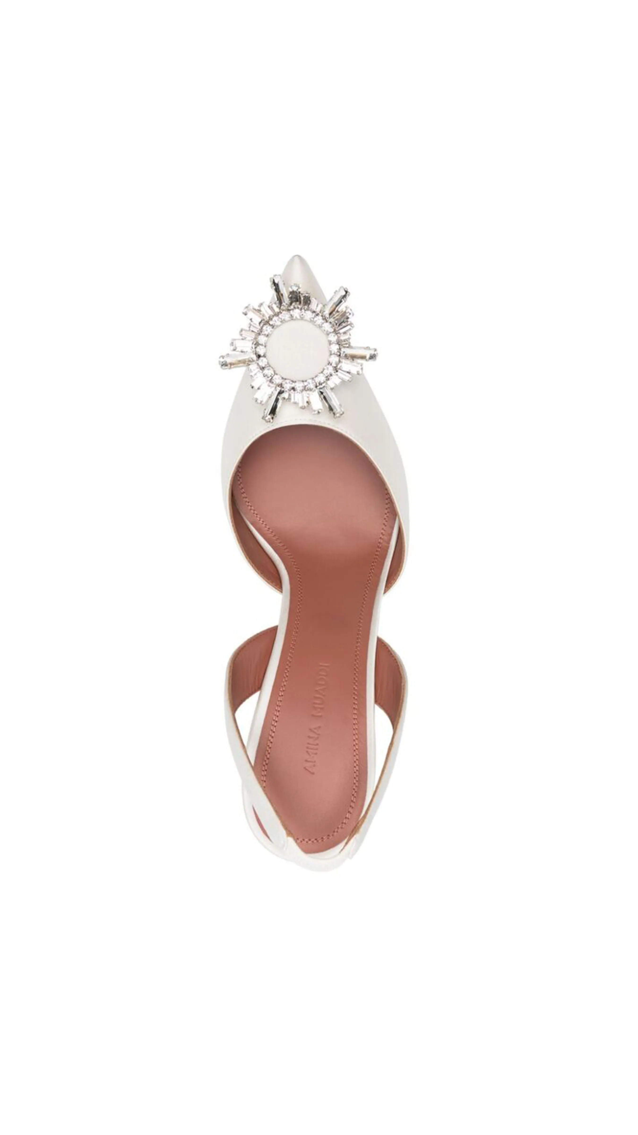 Begum Satin Slingback - White