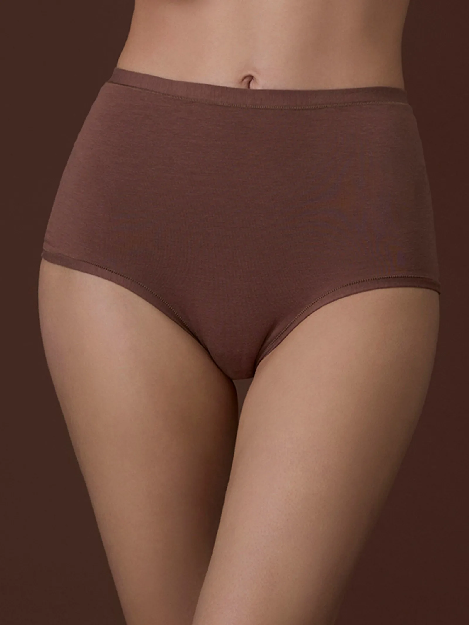 beYOUtiful - Slip alto in cotone elasticizzato extra fine - Nougat Bipack