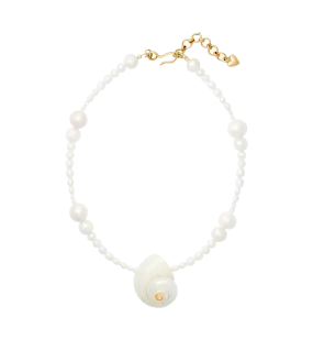 Brinker + Eliza Capri Shell Pearl Necklace