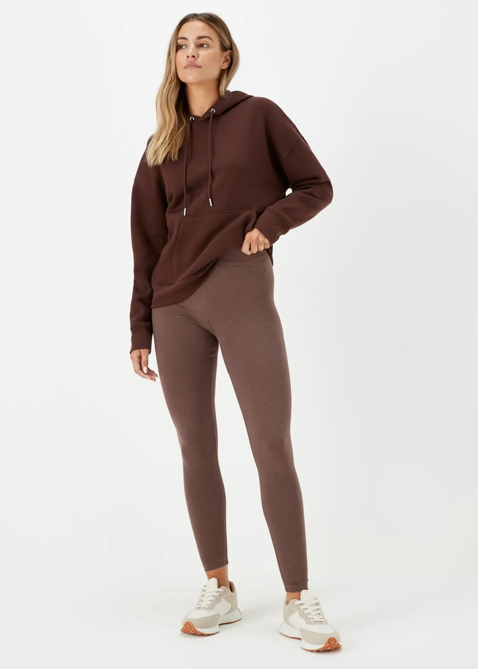 Brown Cotton Leggings