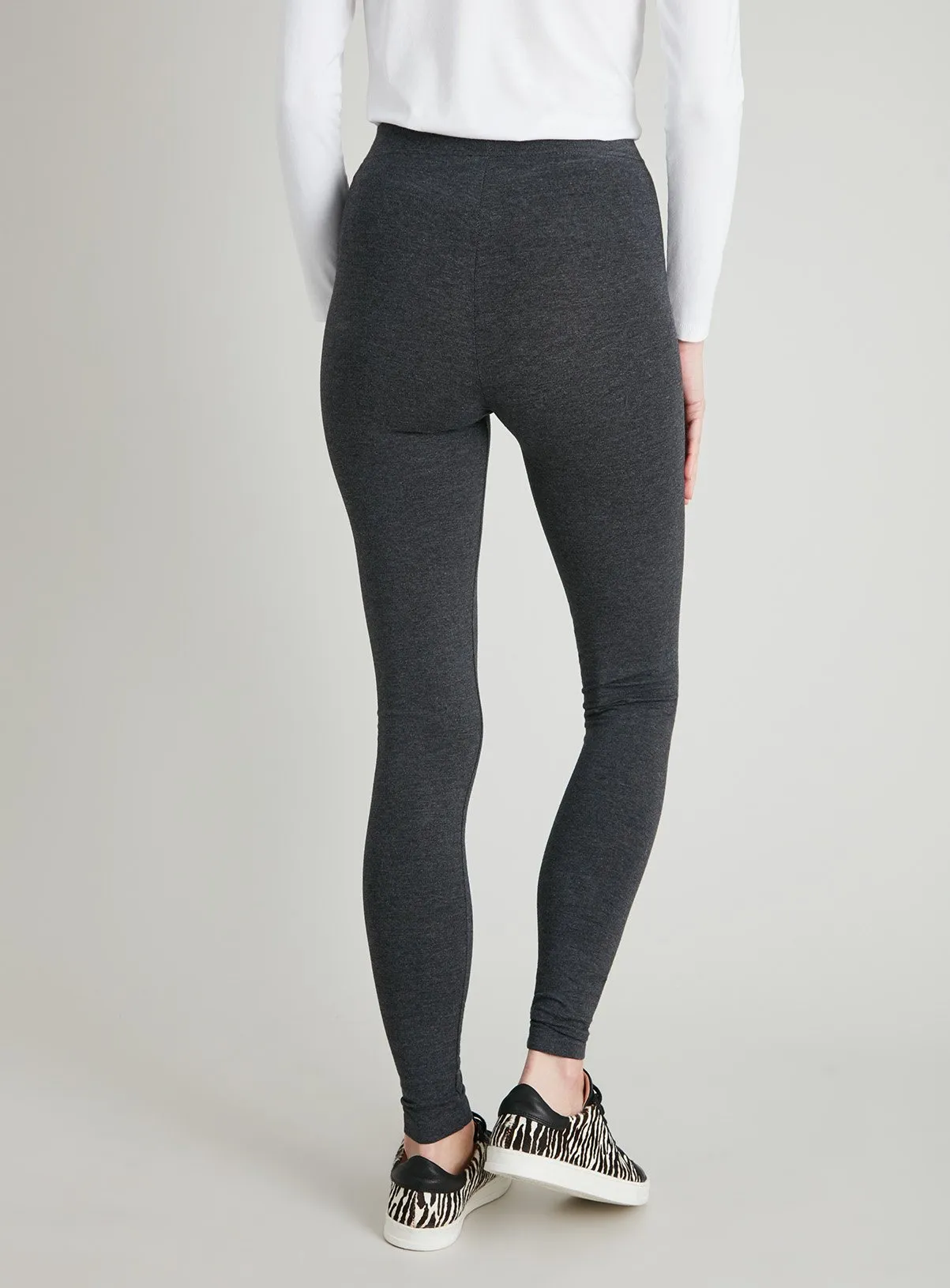 Buy Grey Marl Soft Touch Leggings 10L | Leggings | Tu