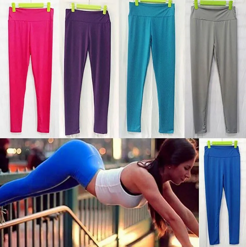 C y Color Elastic Fitness Leggings Women Sport Leggings Pants Gym Women Leggings SM6