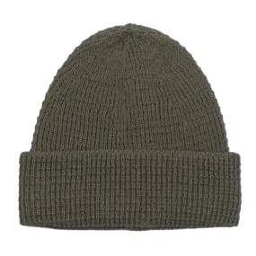 cableami - Linen-liked Finished Cotton Beanie - Olive