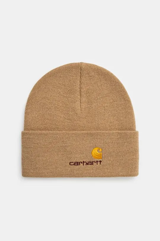 Carhartt WIP beanie American Script Beanie green color I034235.2FSXX