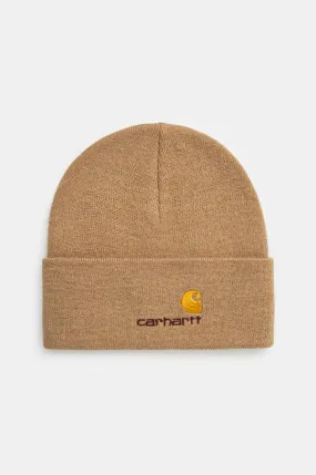 Carhartt WIP beanie American Script Beanie green color I034235.2FSXX