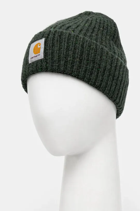 Carhartt WIP wool beanie Anglistic Beanie green color I013193.2IXXX