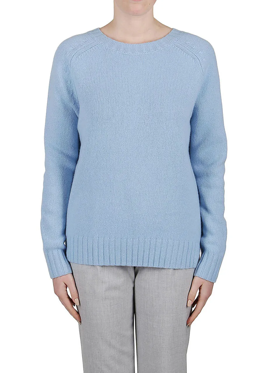 Cashmere Crewneck Sweater - True Blue