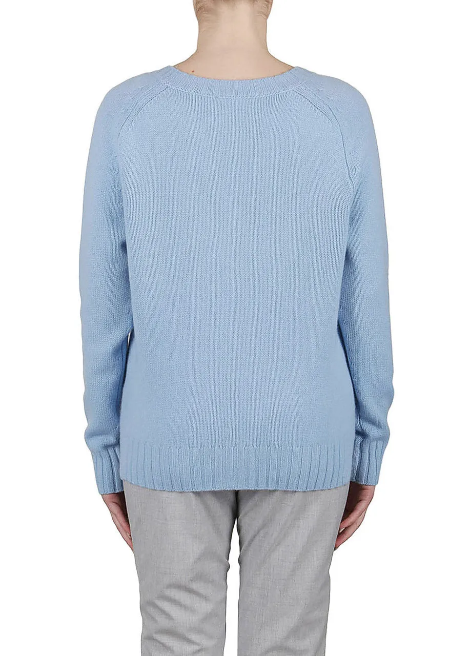 Cashmere Crewneck Sweater - True Blue