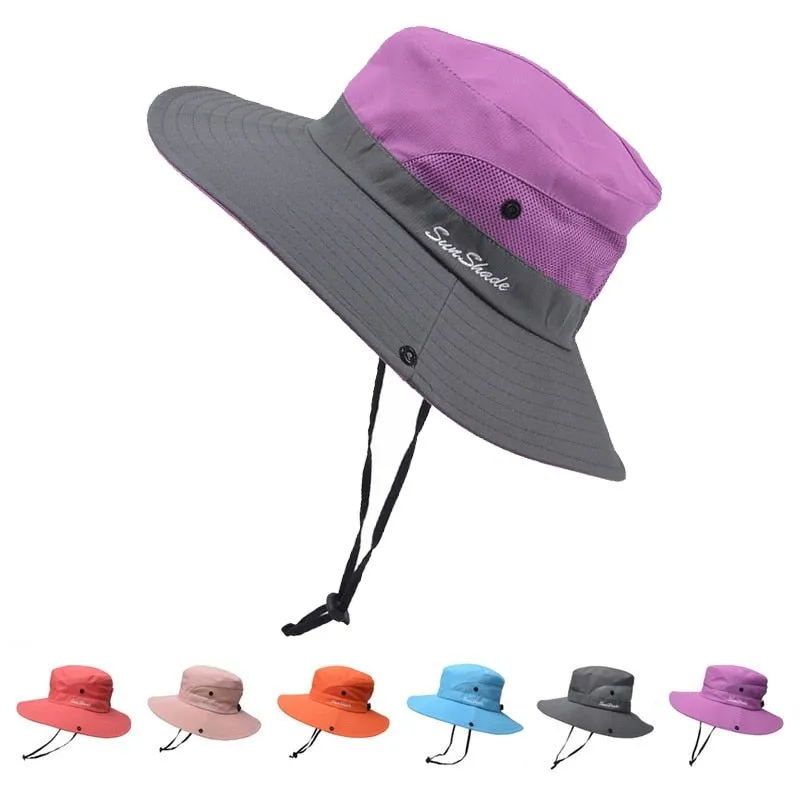 Chapeau de randonnée anti-UV UPF 50 + Sunshade - Sun Hat