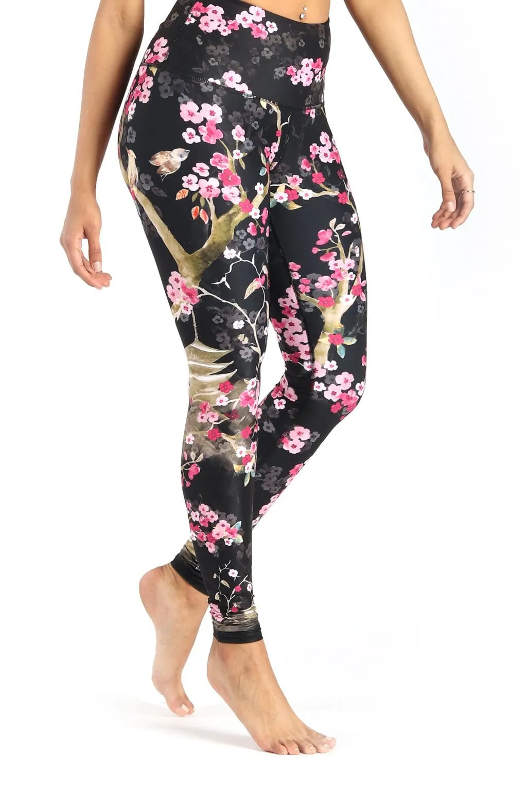 Cherry Bloomin Printed Yoga Leggings