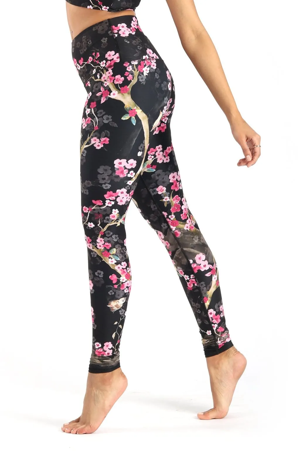 Cherry Bloomin Printed Yoga Leggings