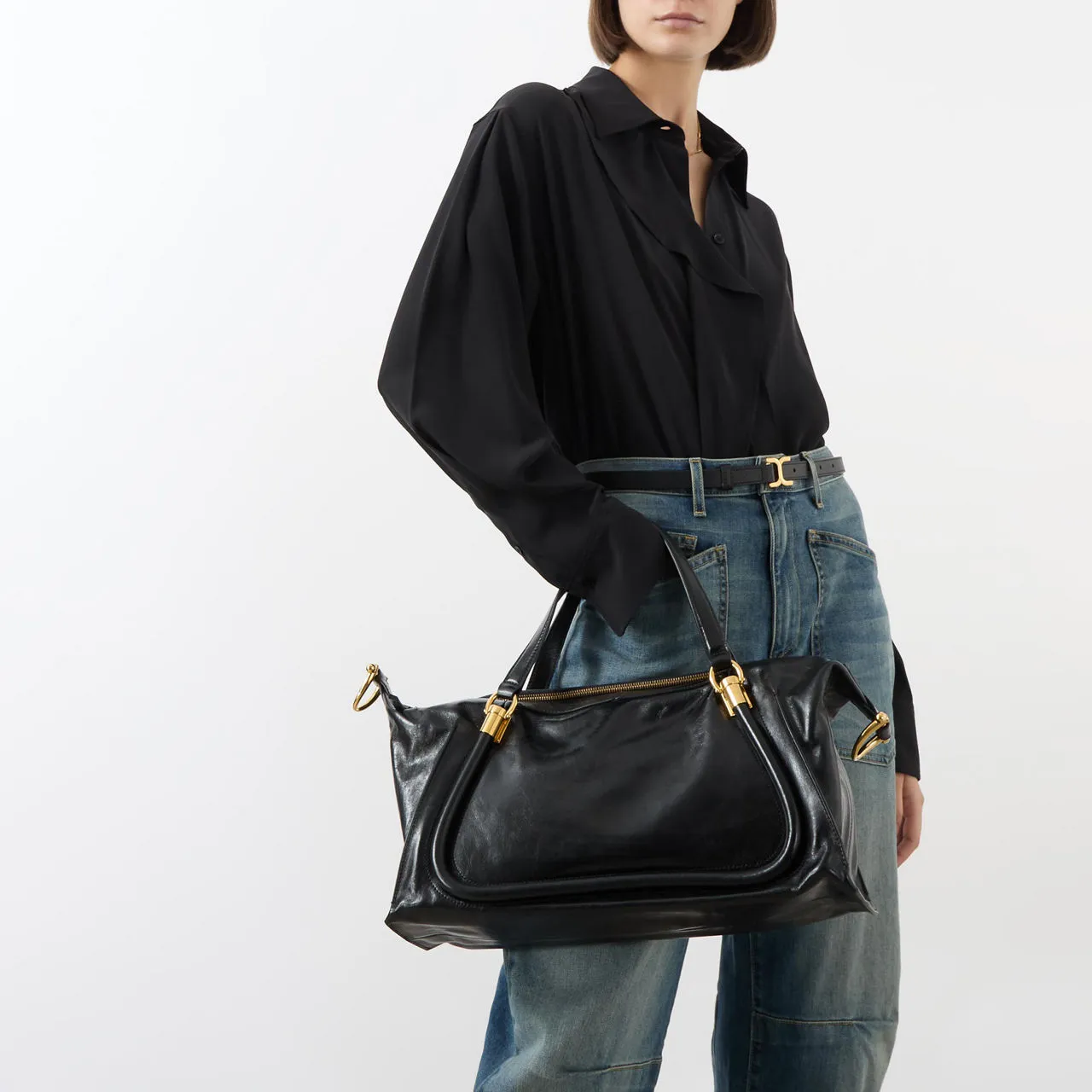 CHLOÉ The Sustainable Edit Paraty 24 Tote Bag - Black