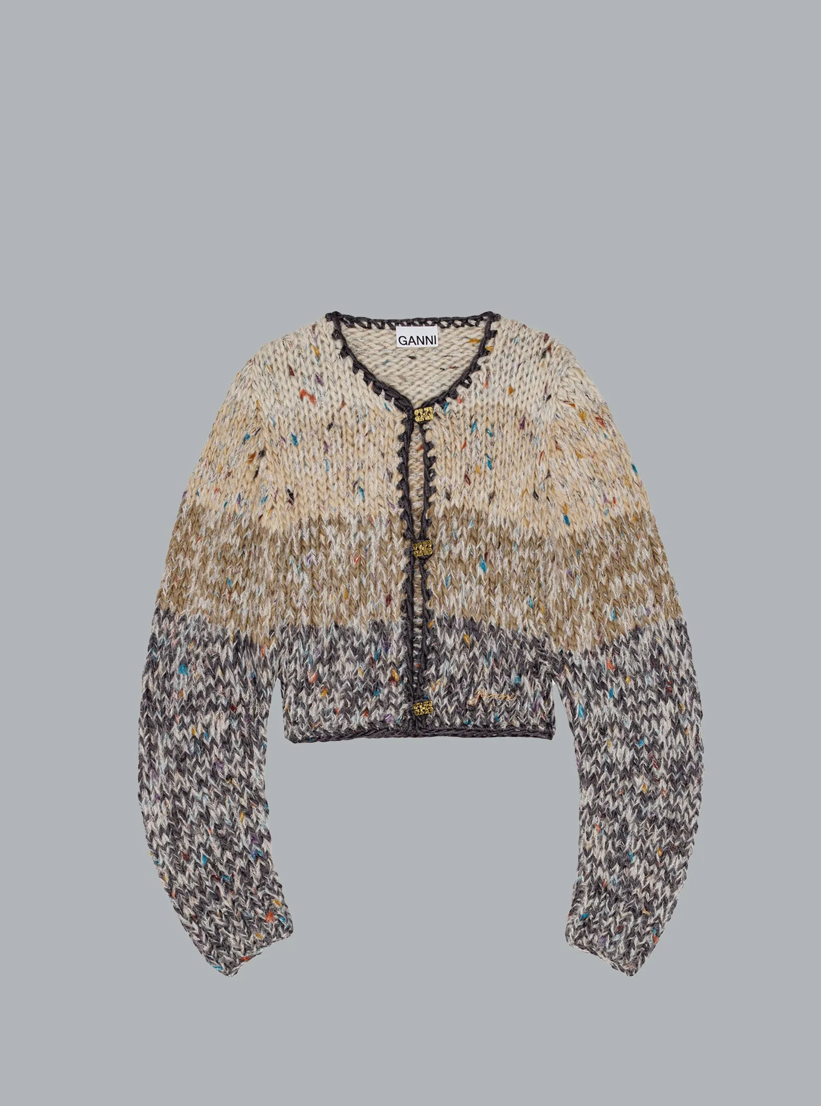 Chunky Handknit Beige Dessin