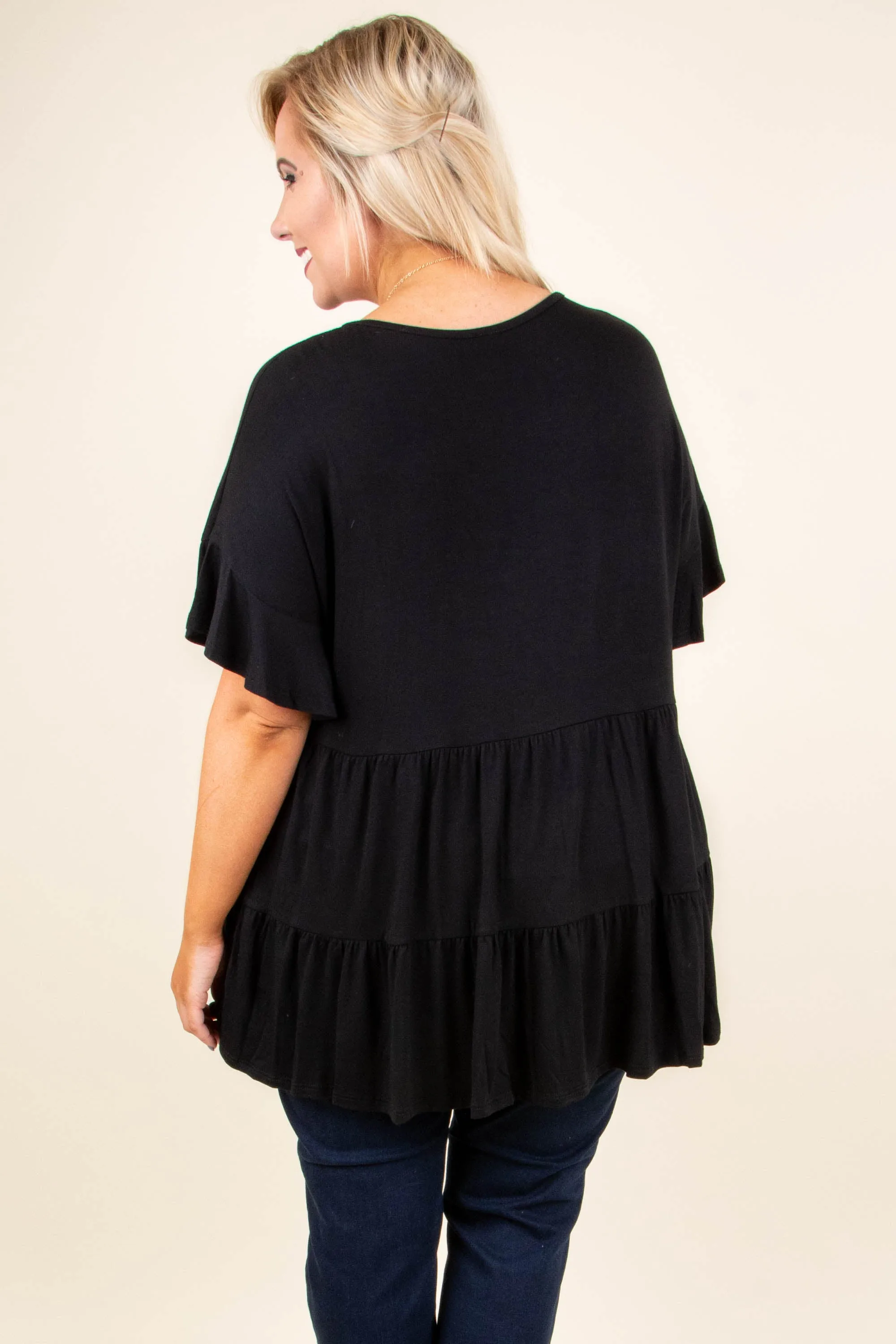 Coffee Date Tunic, Black