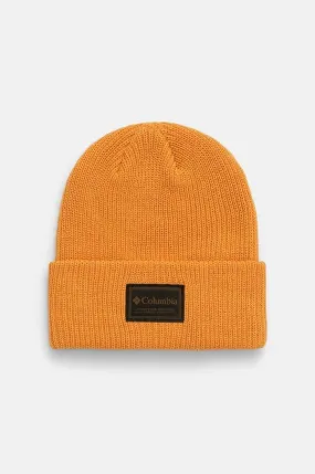 Columbia beanie Lost Lager II orange color thick knit 1975921