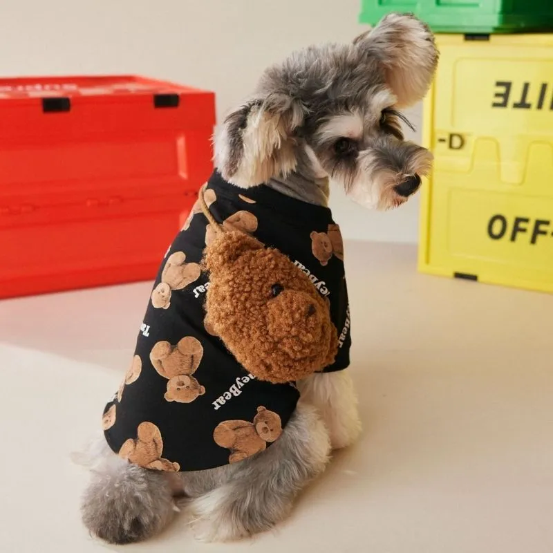 Cute Palm Angels Inspired Dog Sweater and Teddy Bear Backpack | Petiboo