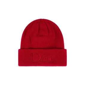 Dime MTL Classic 3D Logo Beanie Cherry