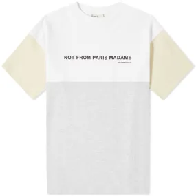 Drôle de Monsieur Not From Paris Madame Panelled T-ShirtGrey