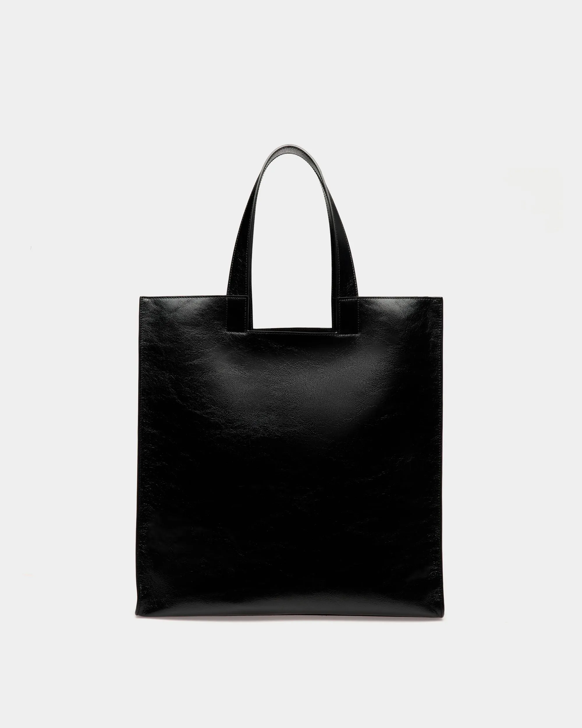 Easy Bally Tote In Black Leather 