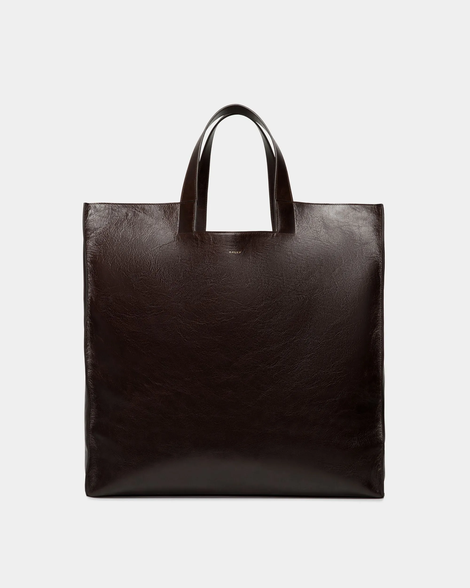 Easy Bally Tote in Ebano Leather 