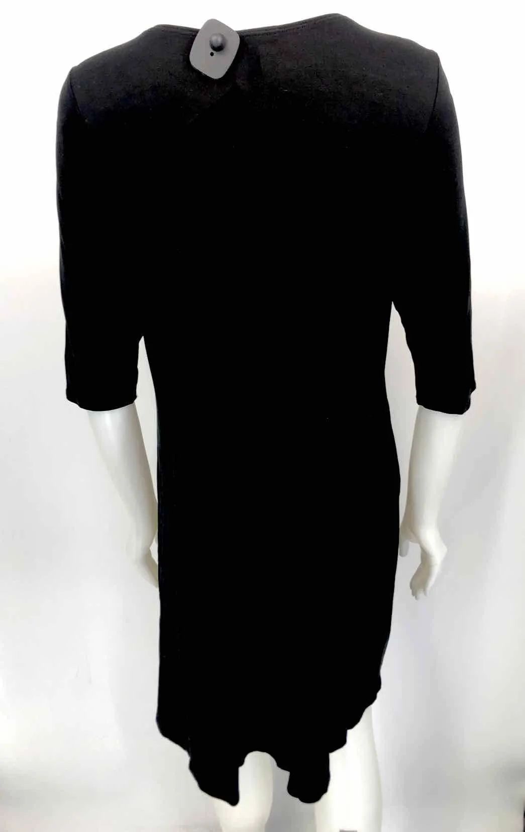 EILEEN FISHER Black Silk Short Sleeves Tunic Size X-LARGE Dress