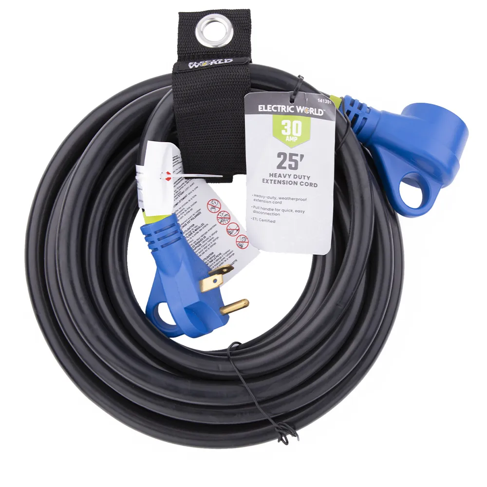 Electric World 30 Amp 25' Heavy Duty Extension Cord