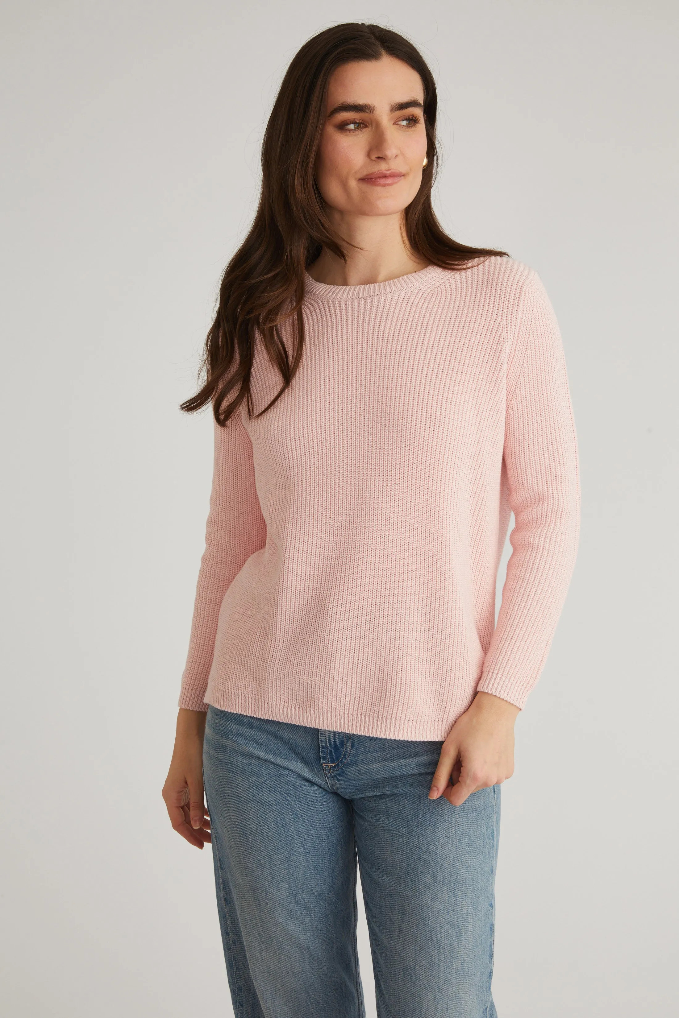 Emma Crewneck Shaker Sweater