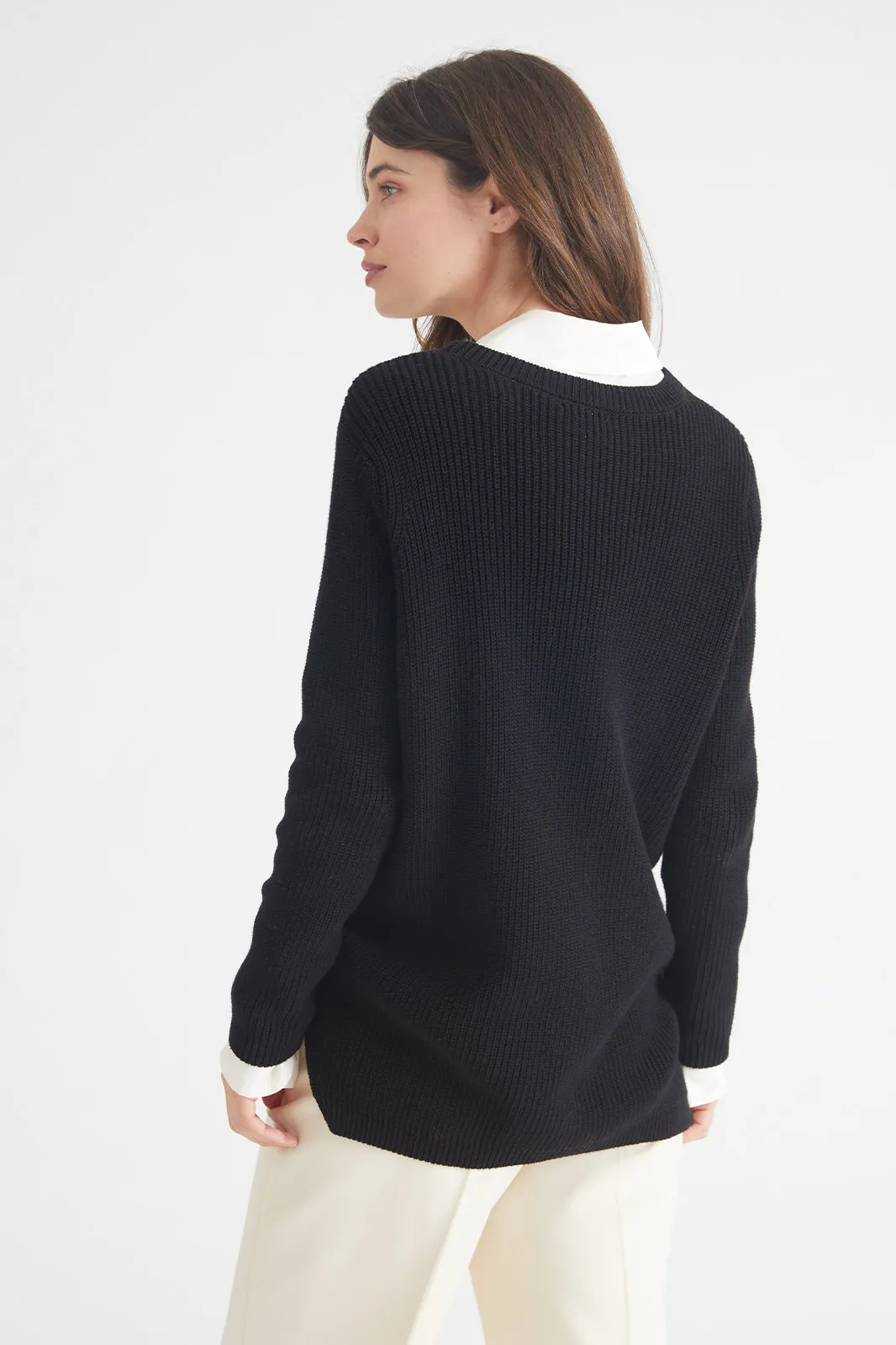 Emma Crewneck Shaker Sweater