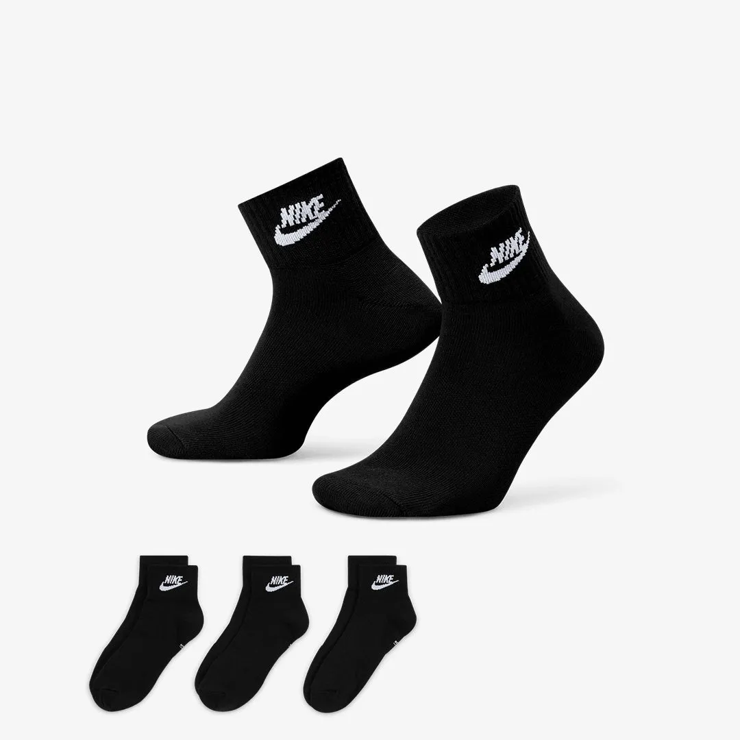 EVERYDAY ESSENTIAL ANKLE SOCKS (3PAIRS) 'BLACK/WHITE'