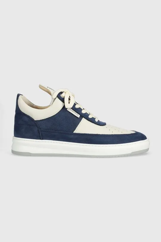 Filling Pieces leather sneakers Low Top Game navy blue color 10133151916