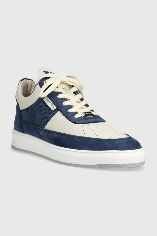 Filling Pieces leather sneakers Low Top Game navy blue color 10133151916