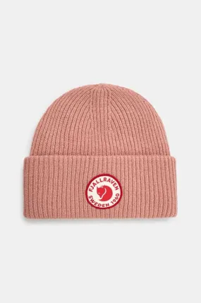 Fjallraven beanie 1960 Logo pink color thick knit F78142.300