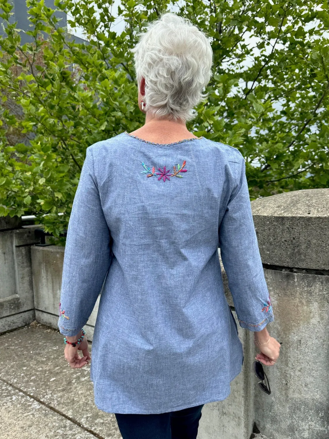 Florentina Blue Floral Tunic