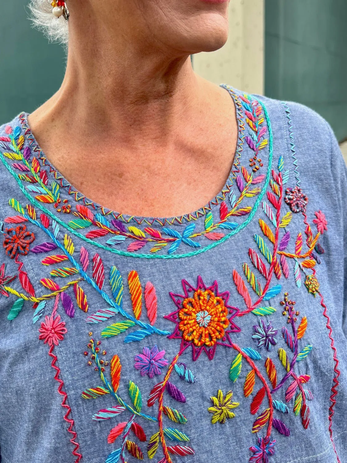 Florentina Blue Floral Tunic