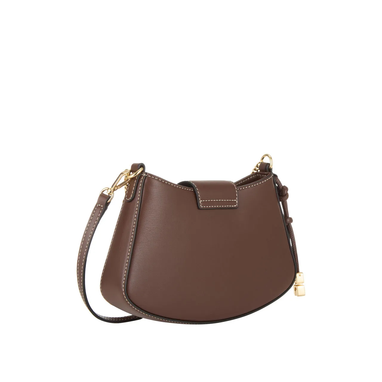 GANNI The Sustainable Edit Mini Swing Crossbody Bag - Chocolate Fondant