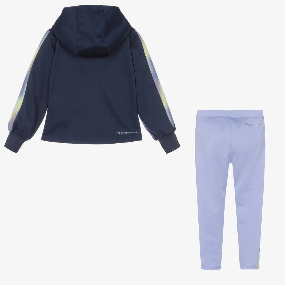 Girls Blue Sport Leggings Set